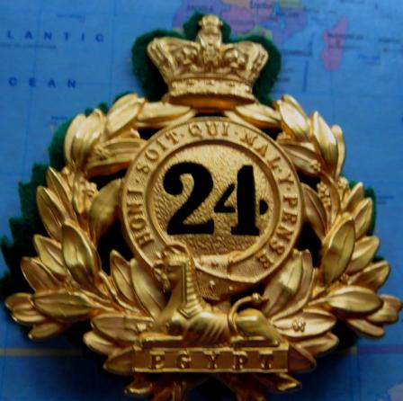 Victoria 24th (2nd Warwickshire) Regiment Officers Last Shako Badge