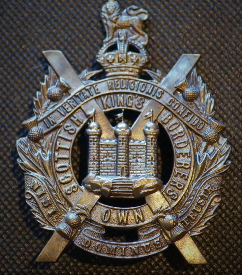 The Kings Own Scottish Borderers Officers WW1 Glengarry or Cap badge