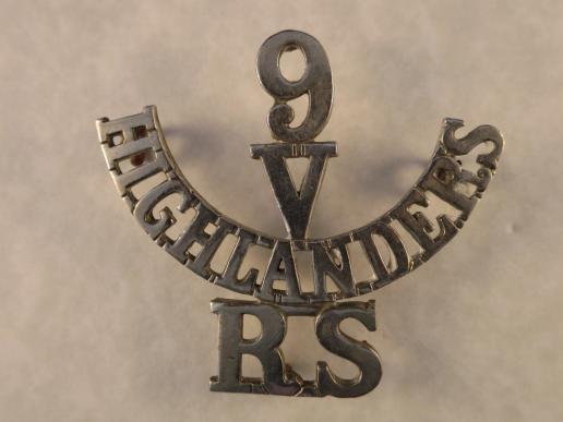Royal Scots 9th Volunteer (Highlanders) Battalion Shoulder Title