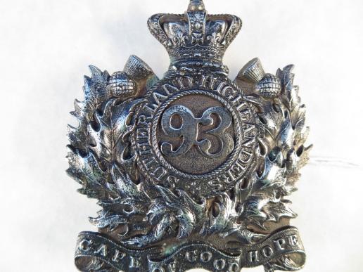 93rd Sutherland Highlanders Officers Badge in Silver
