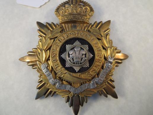 The Cheshire Regiment Officers KC Helmet Plate