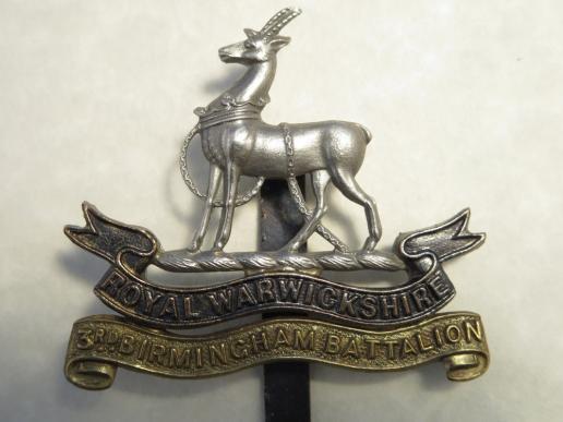 Royal Warwickshire Regiment 3rd Birm Battalion ORs cap badge