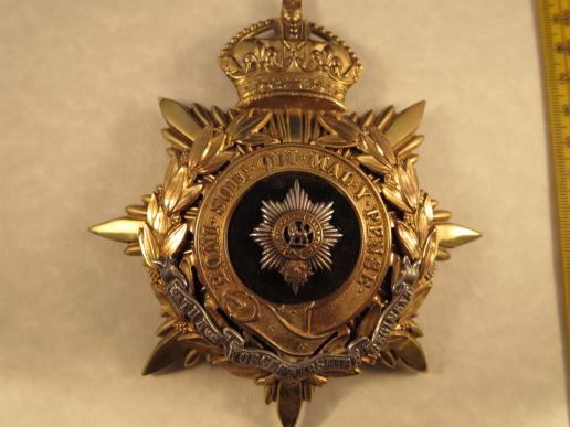 The Worcester Regiment Kings Crown Officers Helmet Plate