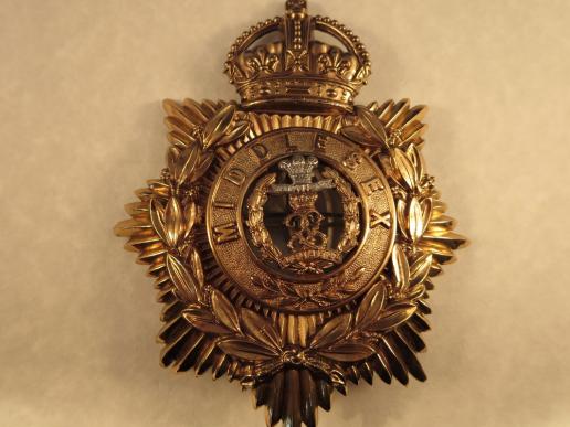 The Middlesex Regiment O/Rs Home service helmet plate