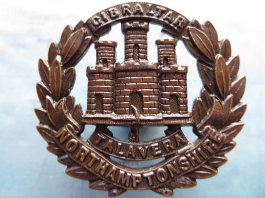 The Northamptonshire  Regiment WW1 Officers Bronze FS Cap badge
