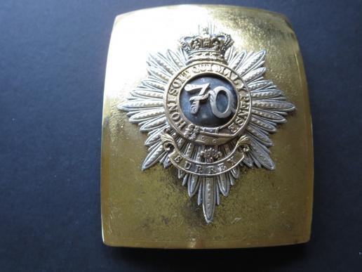 70th The Surrey Regiment of Foot mid Victorian Officers Shoulder Belt plate