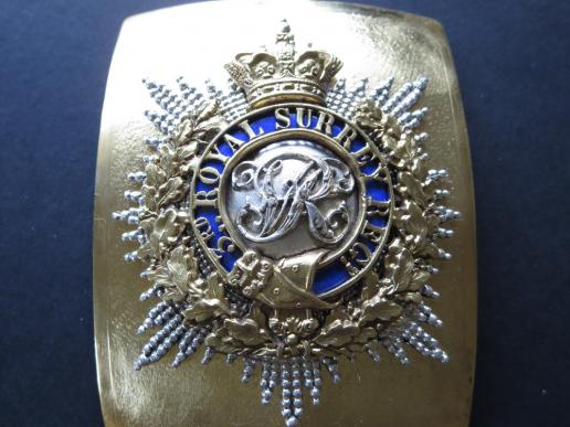 3rd Royal Surrey Regiment of Militia Officers Shoulder Belt Plate
