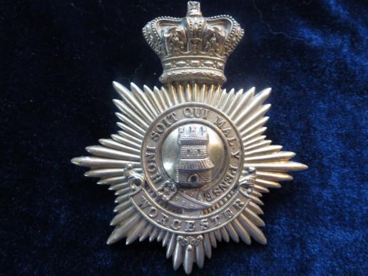The Worcestershire Militia. Officers Shako Badge