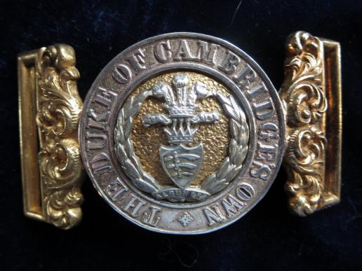 The Duke of Cambridge Middlesex Regiment Victorian Officers Waist Belt Plate