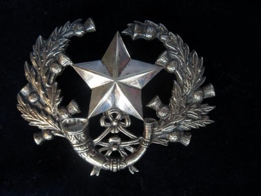 The Cameronians Solid Silver Large Glengarry Badge