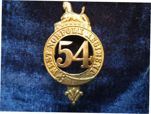 54th West Norfolk Regiment ORs Glengarry badge pre 1881