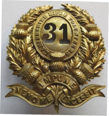 31st Lanarkshire Rifle Volunteers Shako Badge