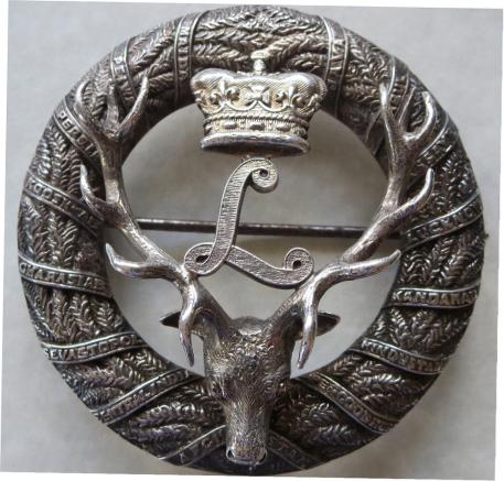 Victorian Seaforth Highlanders Silver Plaid Brooch