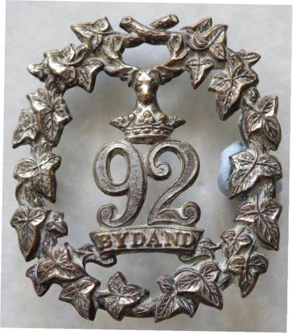 Victorian Gordon Highlanders Silver Officers Badge