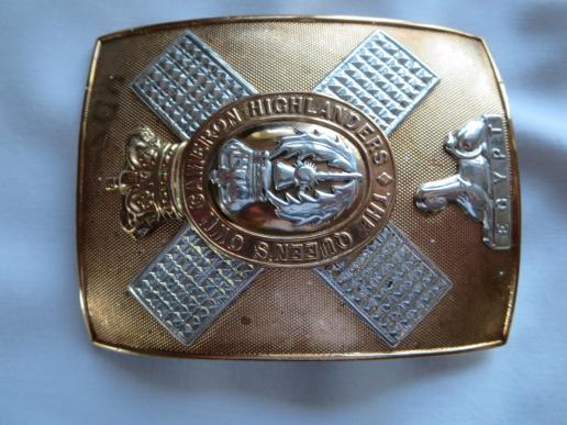 Cameron Highlanders Victorian Officers Shoulder Belt Plate