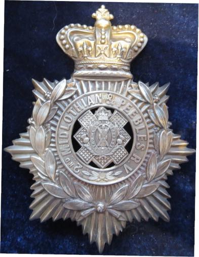 2nd Midlothians and Peebles Rifle Volunteers QVC Helmet Plate