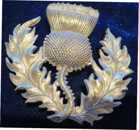 Victorian Royal Scot Fusiliers Helmet Plate