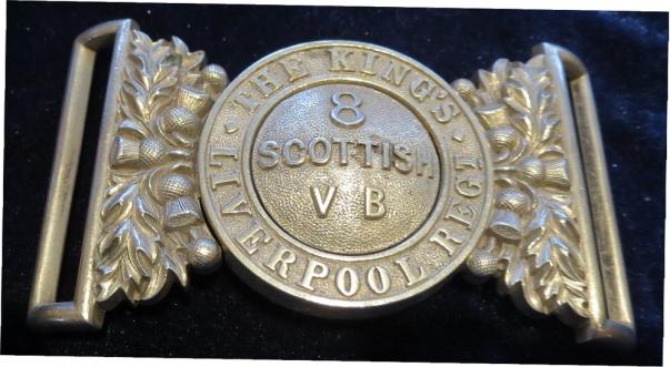 Victorian Liverpool Scottish 8th VB Officers Waist Belt Plate