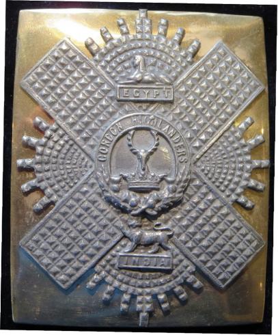 Gordon Highlanders post 1881 pattern Officers Shoulder Belt Plate