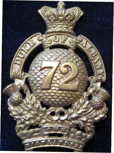 Victorian 72nd HighlandersO/Rs Bonnet badge