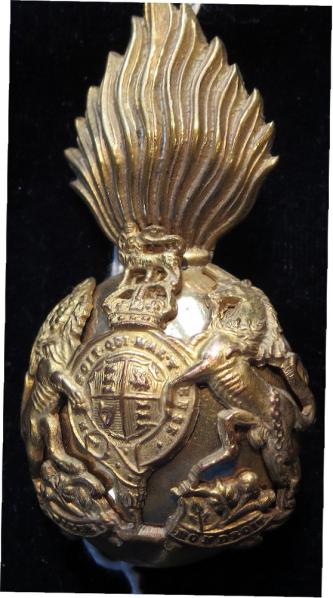 Royal Scots Fusiliers Officers Glengarry Badge Kings Crown