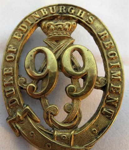 99th (Duke of Edinburghs) Lanarkshire Regiment Glengarry badge c 1874-1881