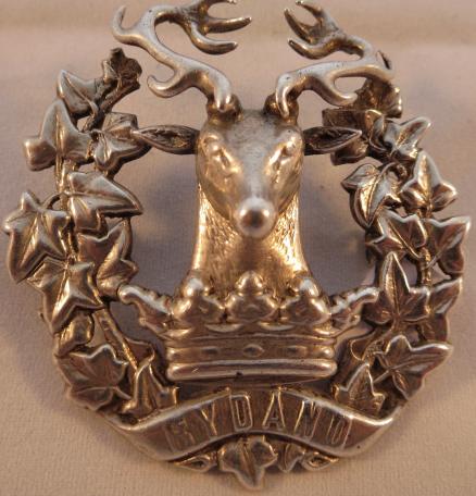 WW1 Gordon Highlanders Bonnet Badge Hallmarked and Owner marked