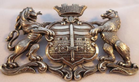 1st Administrative Battalion Somersetshire Rifle Volunteers Officers Silver Pouch Badge