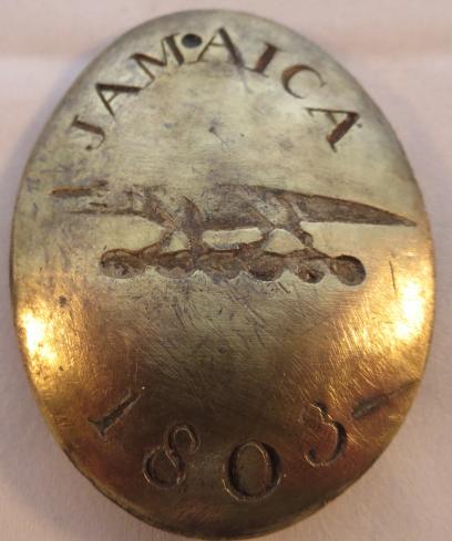 Georgian (1803)Jamaica Militia Brass shoulder belt plate