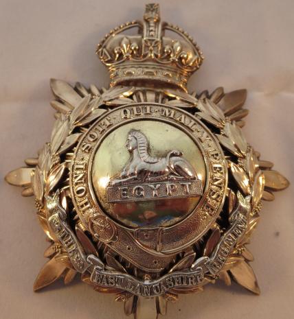 Edwardian The East Lancashire Regiment Officers Helmet Plate