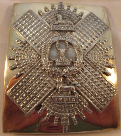 Gordon Highlanders Officers Shoulder Belt Plate