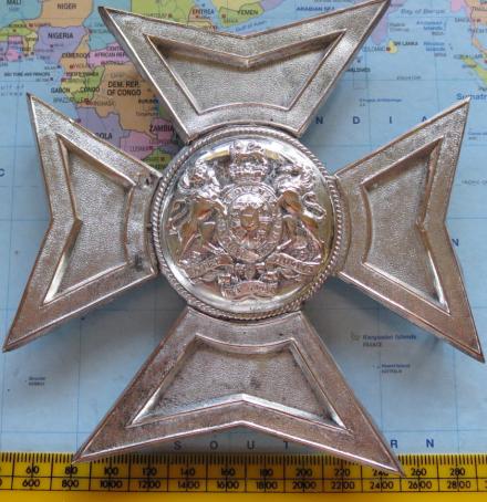 Georgian Dragoons or Hussars Silvered Officers Helmet Plate