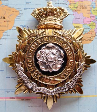 York & Lancaster Regiment Officers QVC Helmet plate 1881-1901