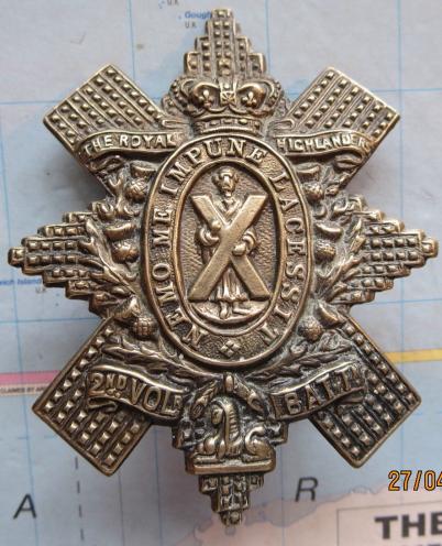 Black Watch 2nd (Angus) Volunteer Battalion O/Rs Bonnet Badge