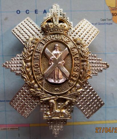 Black Watch Post 1936 Officers Bonnet Badge