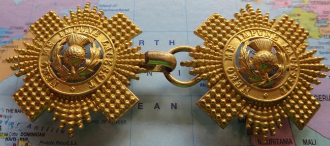 Scots Guards Post 1881 Pattern Officers Gilt Cape Fastener