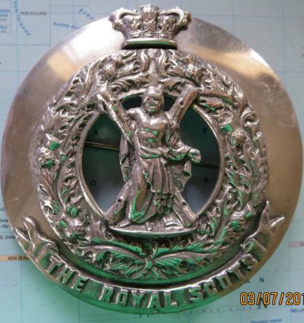 The Royal Scots Pipers Plaid brooch with QVC