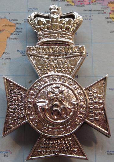 60th Kings  Royal Rifle Corps QVC Hallmarked Officers Cross Belt Plate