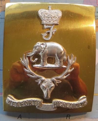 Seaforth Highlanders Post 1881 Pattern Officers Shoulder Belt Plate