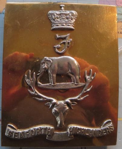 Seaforth Highlanders Post 1881 Pattern Officers Shoulder Belt Plate