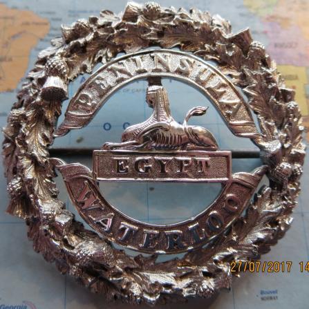 Cameron Highlanders Officers Victorian Silver Plaid Brooch