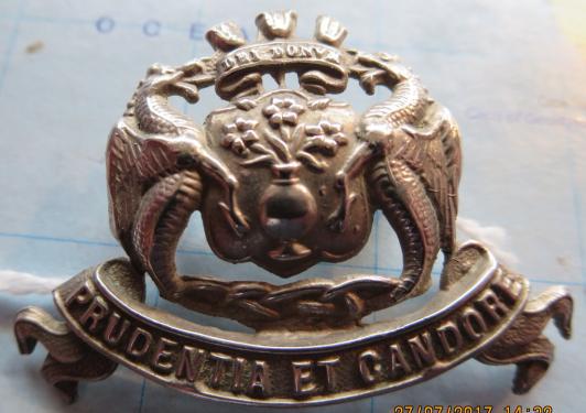 Victorian 1st Forfarshire Rifle Volunteers Glengarry badge