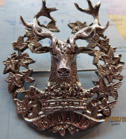 Gordon Highlanders Victorian Officers Silver Glengarry Badge