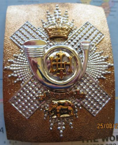 Highland Light Infantry Victorian Officers Line Battalion Shoulder Belt Plate