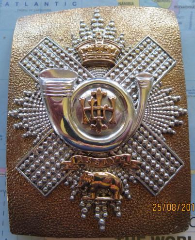 Highland Light Infantry Victorian Officers Line Battalion Shoulder Belt Plate