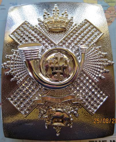 Highland Light Infantry Victorian Militia Officers Shoulder Belt Plate