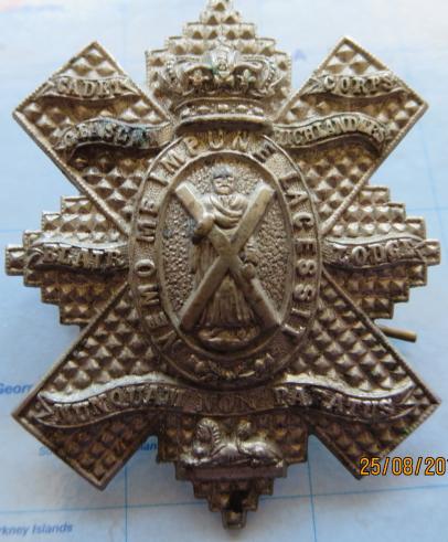 HLI Glasgow Highlanders Blair Lodge Cadets Corps QVC Glengarry Badge