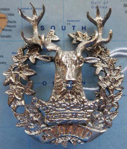 Gordon Highlanders  Officers Silver Glengarry Badge