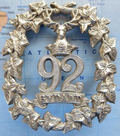 Gordon Highlanders  Officers  Glengarry Badge 1861-1881