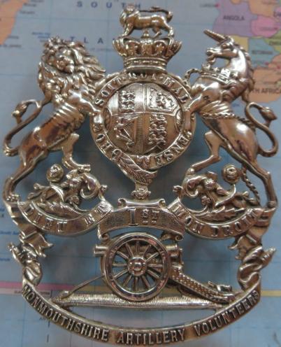 1st Monmouthshire Artillery Volunteers Officers Helmet Plate QVC